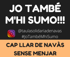 CAMPANYA #JOTAMBÉMHISUMO PER A LA RECOLLIDA D'ALIMENTS