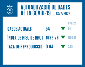ACTUALITZACIÓ DE DADES DE LA COVID-19 (18/2/2022)