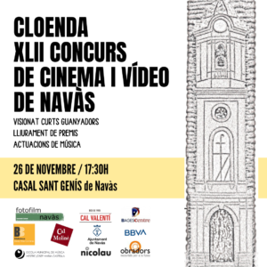 CLOENDA XLII CONCURS DE CINEMA I VÍDEO DE NAVÀS